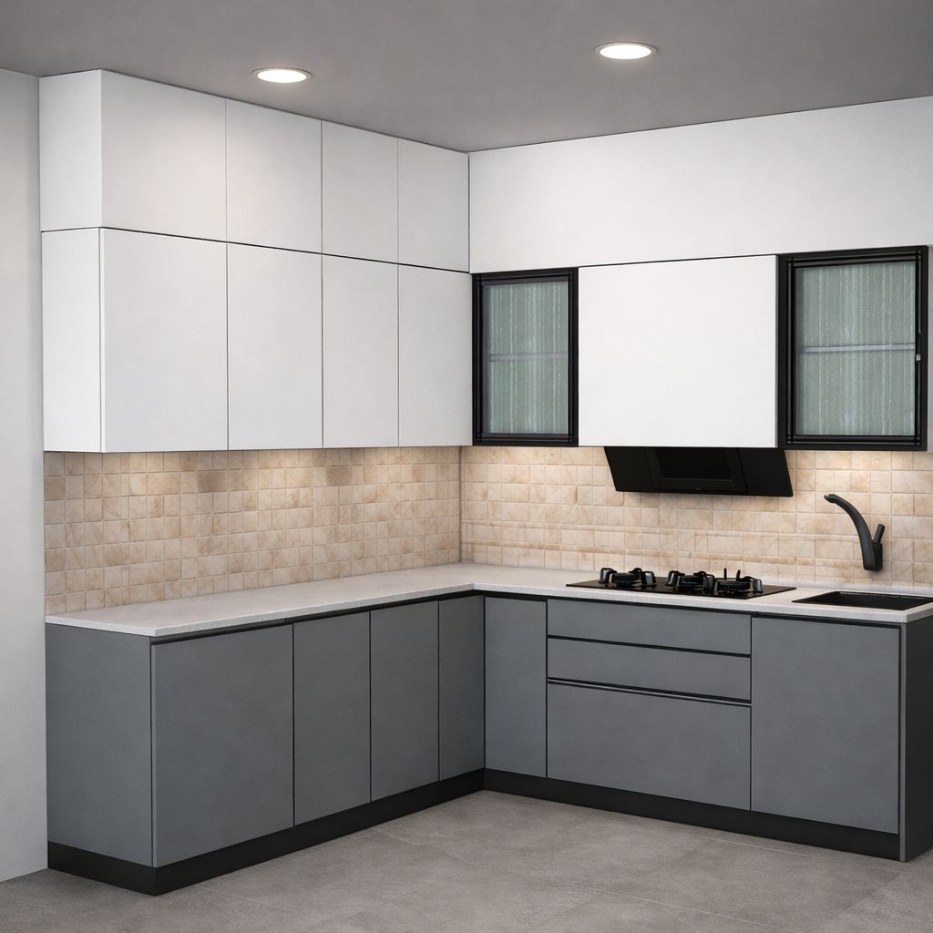 Modern L-Shaped Kitchen